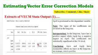 Stata13 VECM Estimation Discussion and Diagnostics var vecm causality granger wald [upl. by Ikik]