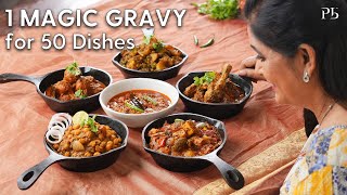 Magic Gravy I 1 Gravy for 50 dishes I All Purpose Gravy I 1 मसाले से बनाएँ 50 डिश I Pankaj Bhadouria [upl. by Mcafee511]