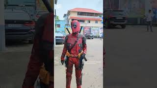 DEADPOOL ON KOCHI  ഒരിത്തിരി ക്ഷീണിച്ചാലെന്താ പൂളേട്ടൻ എത്തിയല്ലോ 😎🔥😍 deadpool wolverine [upl. by Shamma]