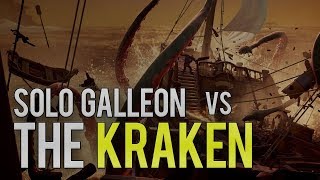 Sea of Thieves  Solo Galleon vs The Kraken [upl. by Mckale]