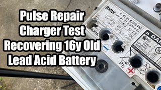 Car Battery Repair Pulse Repair Charger Test On 16 Years Old Lead Acid Battery Recovering Dead Cell [upl. by Nica]