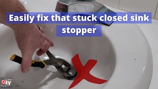 How to repair a bathroom sink stopper [upl. by Ahsenev]