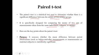 Paired t test with Principles and example [upl. by Keelia]