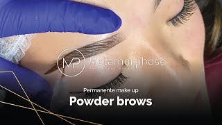 Powder brows  Permanente make up behandeling  MPBrows [upl. by Aizirtap319]