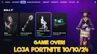 GAME OVER  LOJA LOJA FORTNITE 101024  PACOTE VOLTOU  LOJA FORTNITE AO VIVO [upl. by Dorene683]