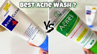 Mentholatum Acnes Creamy Wash vs Mistine Acne Clear Face wash Honest Review [upl. by Terrab]