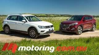 2016 Hyundai Tucson VS Volkswagen Tiguan  Comparison Test [upl. by Remington]