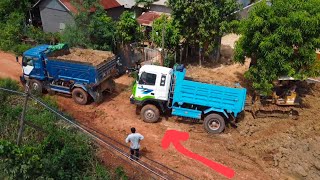 The Best Scene Bulldozer Rescue Dumper from Deep Stuck Wheel in Mud 05 September 2024 [upl. by Mat]