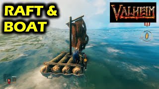 How To Sail a Raft amp Boat in Valheim  Raft Controls Explained [upl. by Aran]