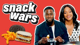 Kevin Hart amp Tiffany Haddish Disgusted By American And Australian Snacks  Snack Wars  LADbible [upl. by Aened486]