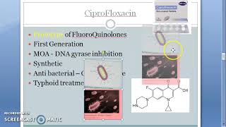 Pharmacology 707 d CiproFloxacin Against Gram Negative FluoroQuinolone Typhoid treatment Mechanism [upl. by Naltiac]