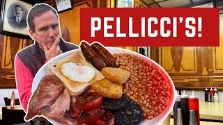 Reviewing PELLICCIS HUGE BREAKFAST  THE BEST CAFE IN LONDON [upl. by Letnohc]