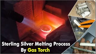 How To Melt Silver  Sterling Silver 925 Melting Process [upl. by Asseral]