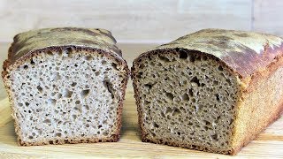 Brot backenDas einfachste Sauerteigbrot Rezept ohne Hefeohne kneten [upl. by Ridley488]