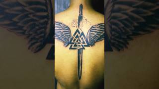 Incredible sword with wings tattoo 🔥🔥🔥💥💥🫡 [upl. by Alf]