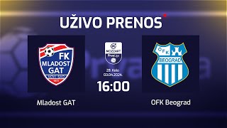 MLADOST GAT  OFK BEOGRAD Mozzart Bet Prva Liga Srbije 28Kolo [upl. by Yllus]