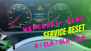 MERCEDES ACLASS l SERVICE RESET l ASSYST PLUS l GLA CLA GLB A [upl. by Aenil208]