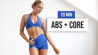 20 MIN ABS AND CORE Workout Intermediate level  No Equipment Home Workout Stronger Core [upl. by Comptom]