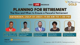 CENTONOMY GOLD OPEN DAY WEBINAR The How and When to Ensure a Peaceful Retirement [upl. by Elrahc]