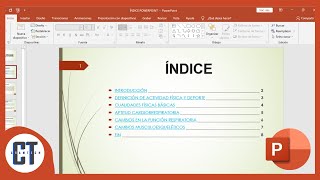 Como Hacer un INDICE en PowerPoint [upl. by Leugar]