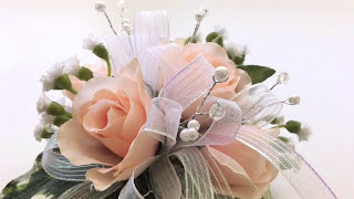 Tricias Creations How To Make A Corsage Simple Way [upl. by Eromle]