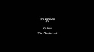 Metronome 68 200BPM w 1st Beat Accent [upl. by Aihtebat904]