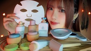 【ASMR】木のおもちゃでスパロールプレイ💆‍♀️🌳地声 [upl. by Kelsy924]