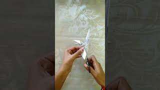 Beautiful snowflake flower  paper cutting ideas shorts youtubeshorts shortvideo [upl. by Penhall514]