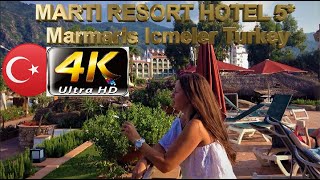 4k MARTI RESORT HOTEL 2022 MARMARIS ICMELER MUGLA TURKEY [upl. by Hennahane169]