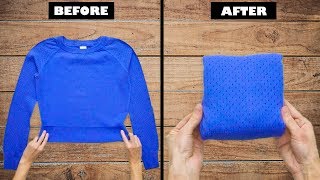 Clothes Folding Hacks which Help to Save Space [upl. by Tennies]