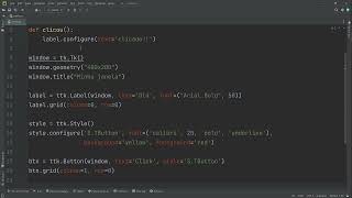 448  Implementando a ação de click em um botão no tkinter Python [upl. by Domeniga]