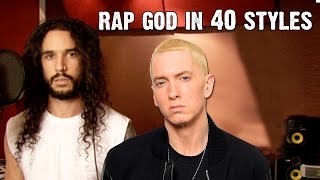 Eminem  Rap God  Performed In 40 Styles  Ten Second Songs [upl. by Clarhe812]