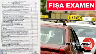 FISA DE EXAMINARE AUTO PROBA PRACTICA  Punctajul de penalizare la examen [upl. by Enehs]