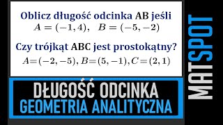 Długość odcinka  geometria analityczna [upl. by Ruthven]