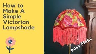 How to make a simple fringed and beaded fabric lampshade [upl. by Assirralc517]