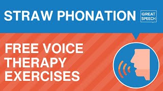 Straw Phonation Voice Therapy Exercises EASY WalkThrough [upl. by Ap]