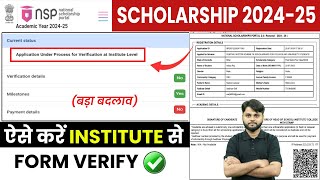 NSP Application Under Process at Institute Level 202425  Fresh amp Renewal  NSP Scholarship 202425 [upl. by Ennayk]