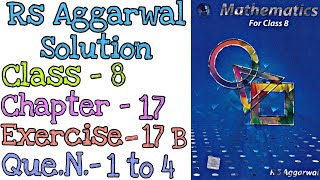 Construction of Quadrilaterals  Class 8 Exercise 17B Question 1234  Rs Aggarwal  mdsirmaths [upl. by Reilamag]