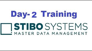 STIBO training Day2  Master Data Management  MDMMASTER DATA MANAGEMENTPIM  StiboSystems [upl. by Avehs869]