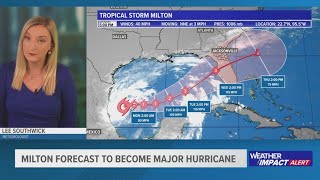 Milton forecast to strengthen into Category 3 hurricane before Florida landfall [upl. by Ibrad727]