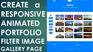 Create Animated Responsive Portfolio Filter Image Gallery using HTML5 CSS3 amp Bootstrap  Example 3 [upl. by Ronna]