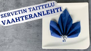 🍁DIY – Servetin taittelu  Lehti  Syksy [upl. by Goodden]