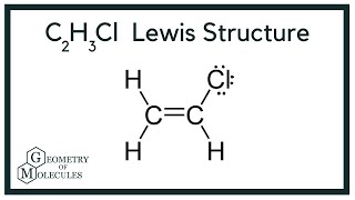 C2H3Cl Lewis Structure Chloroethylene [upl. by Edrick743]