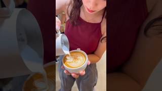 Latte Art Rosetta 🍃 latteart lattearttutorial taiwan taipei artist 拉花教學 [upl. by Airotkciv]