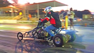 600cc triple swapped ATV hits the Dragstrip [upl. by Mitran]