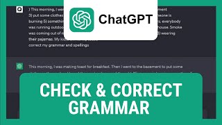 How To Use ChatGPT To Check amp Correct Grammar [upl. by Nnyleimaj]