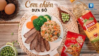 Hướng dẫn cách làm món CƠM CHIÊN DƯA BÒ  Feedy TV [upl. by Lyndell]