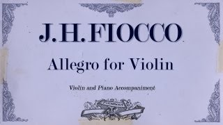 JHFiocco  Allegro for violin  Piano Accompaniment [upl. by Cliff]