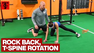 SingleLeg Adductor Rock Back with TSpine Rotation [upl. by Pitts]