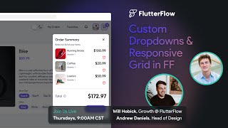 Advanced Dropdowns and custom dialogs in FlutterFlow  UIUX Livestream [upl. by Aubigny]